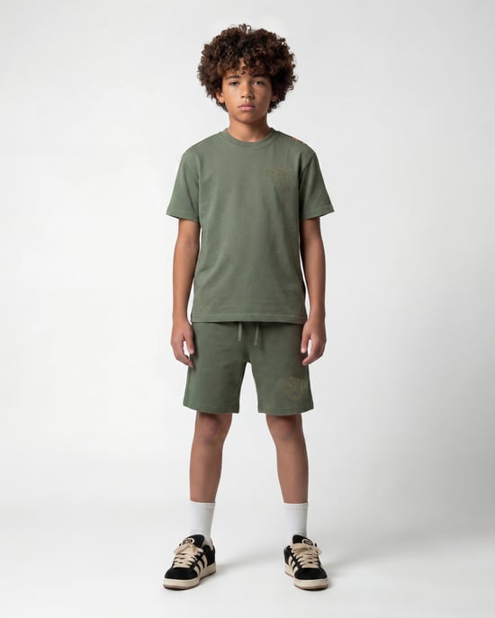 Black Bananas Kinderen Huge Sketch Twin Set, Mintgroen - Image 3
