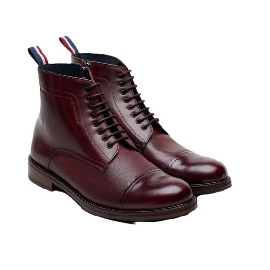 Ben Sherman Harrington Brush Off Leder Herenschoenen Bordeaux - Image 1