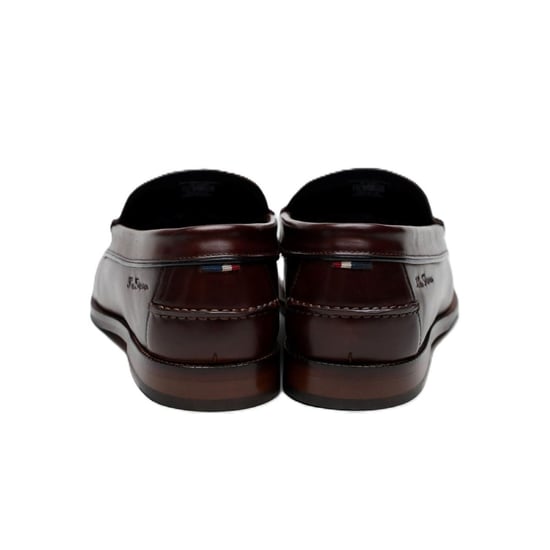 Ben Sherman Sid Brush Off Leer Heren Bruine Penny Loafers - Image 4