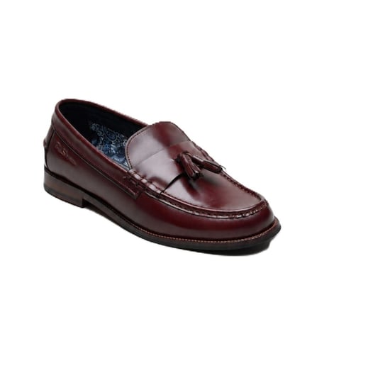 Ben Sherman Sid Brush Off Leer Heren Bordeaux Suede Instapschoenen - Image 1