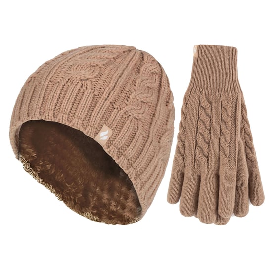Dames Fleece Gevoerde Thermische Muts & Handschoenen Set voor de Winter - Image 1
