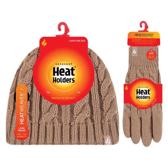 Dames Fleece Gevoerde Thermische Muts & Handschoenen Set voor de Winter - Image 2
