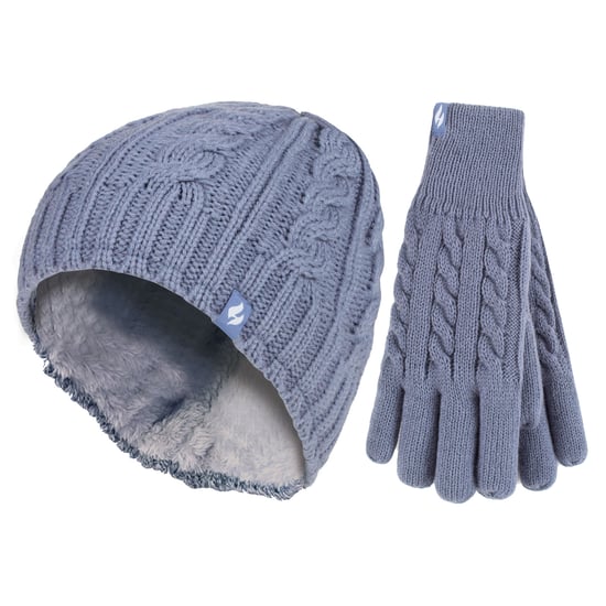 Dames Fleece Gevoerde Thermo Muts & Handschoenen Set voor de Winter - Image 1