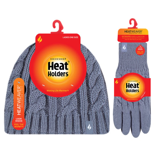 Dames Fleece Gevoerde Thermo Muts & Handschoenen Set voor de Winter - Image 2