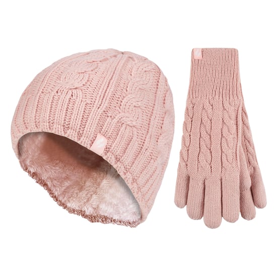 Dames Fleece Gevoerde Thermo Muts & Handschoenen Set voor Winter - Image 1