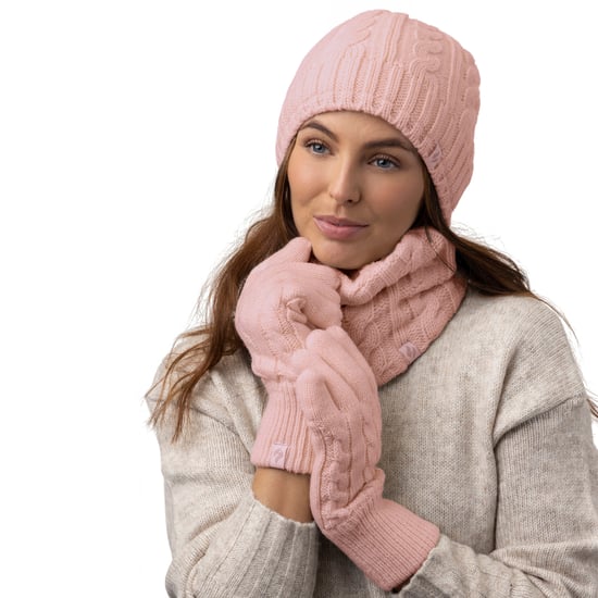 Dames Fleece Gevoerde Thermo Muts & Handschoenen Set voor Winter - Image 2