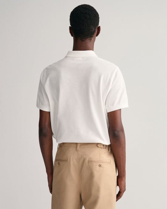 GANT Heren Regular Fit Korte Mouw Shield Logo Pique Polo - Image 3