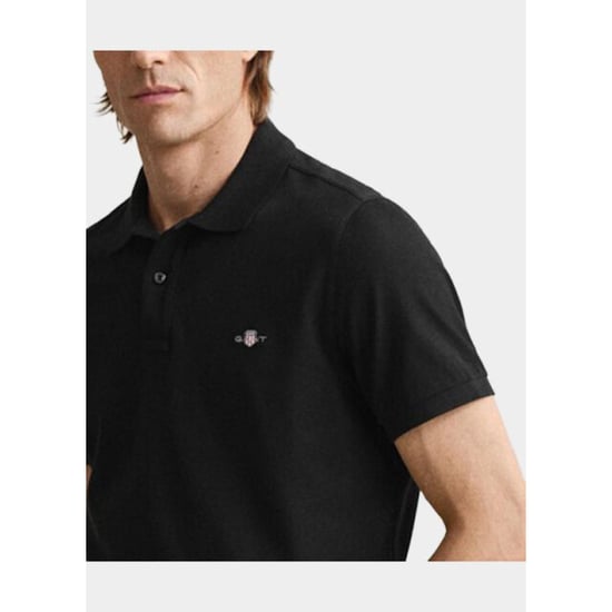 GANT Heren Regular Fit Korte Mouw Shield Logo Pique Polo - Image 2