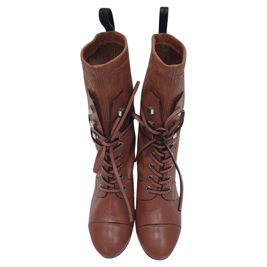 Stuart Weitzman Veruka Veterschoen Enkellaarsjes in Roze Leer - Image 5