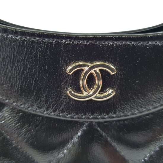 Chanel Fijn Gequilt Nano 31 Shopper in Zwart Kalfsleer - Image 6