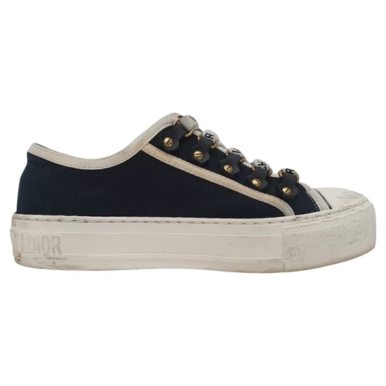 Dior Walk 'n' Dior Sneakers in Marineblauwe Katoen - Image 1