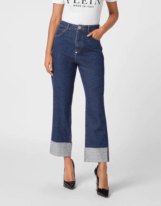 Denim Broek Losjes Monogram - Image 2