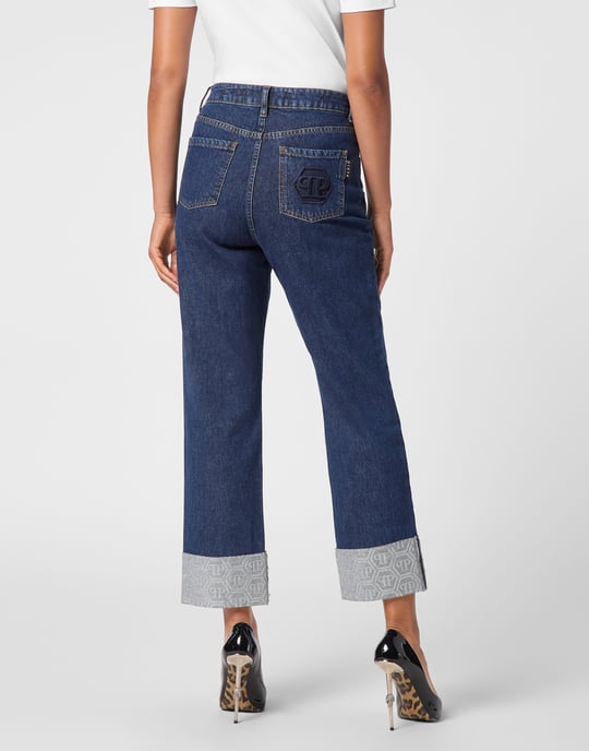 Denim Broek Losjes Monogram - Image 5