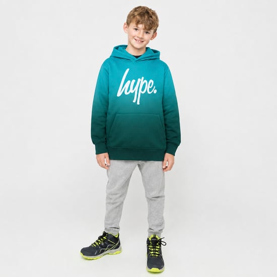 Teal Ombre Jongens Hoodie Zachte Casual Kinderen Sweatshirt Comfortabele Pasvorm - Image 3
