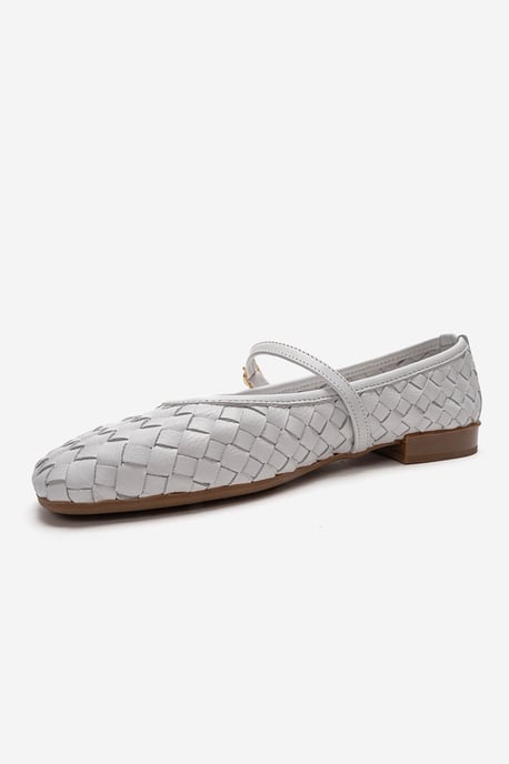 Yevora Leren Gevlochten Riem Ballerina - Image 6