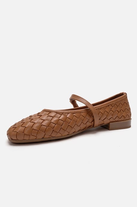 Yevora Leren Gevlochten Riem Ballerina - Image 6