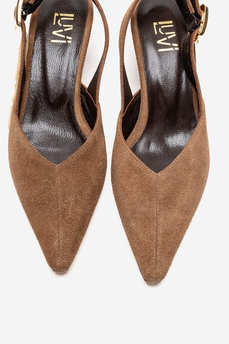 Dioris Leren Slingback Kitten Hak Pump - Image 2