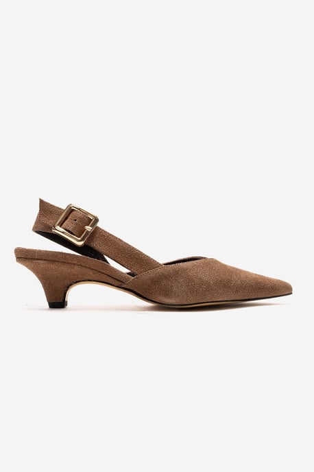Dioris Leren Slingback Kitten Hak Pump - Image 4