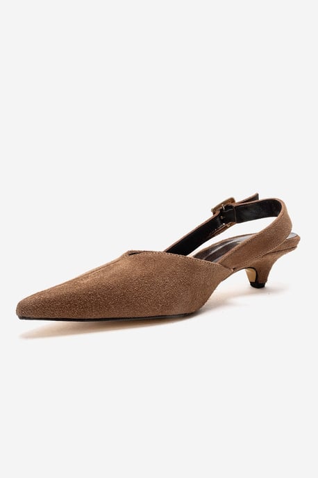 Dioris Leren Slingback Kitten Hak Pump - Image 6