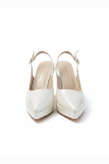 Corin Spitse Neus Slingback Bruidsplatform Pump - Image 4