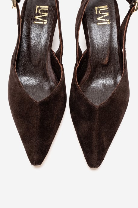 Dioris Leren Slingback Kitten Hak Pump - Image 2