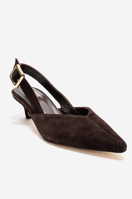Dioris Leren Slingback Kitten Hak Pump - Image 3