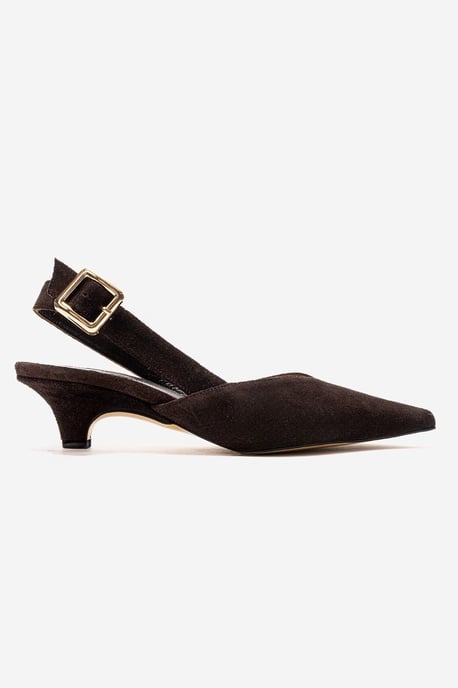 Dioris Leren Slingback Kitten Hak Pump - Image 4