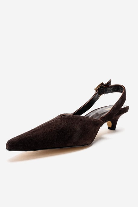 Dioris Leren Slingback Kitten Hak Pump - Image 6