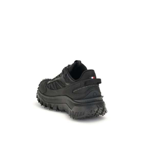Moncler Zwarte Kalfslederen Bos Taurus Atletische Sneakers - Image 3