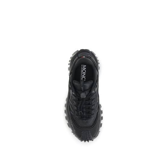 Moncler Zwarte Kalfslederen Bos Taurus Atletische Sneakers - Image 4