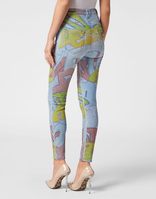 Super Hoge Taille Jegging Bombing Graffiti - Image 3