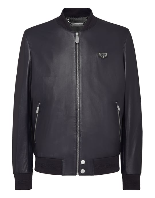 Leren Bomber Iconic Plein - Image 1