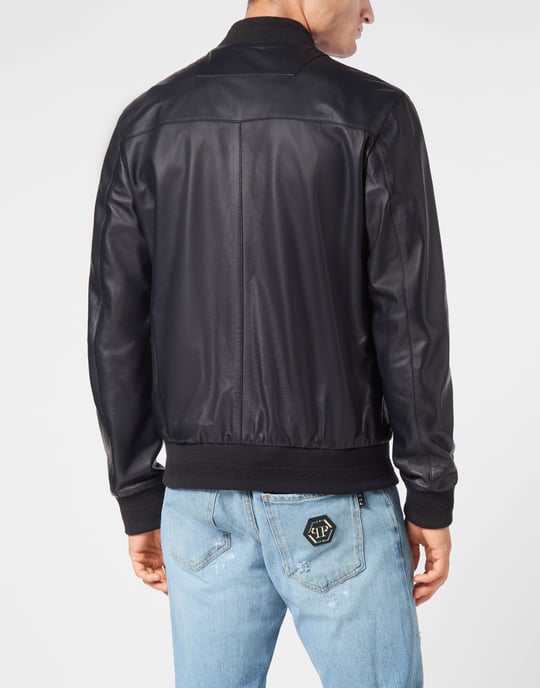 Leren Bomber Iconic Plein - Image 4