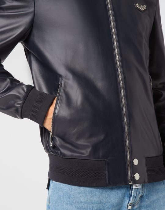Leren Bomber Iconic Plein - Image 5
