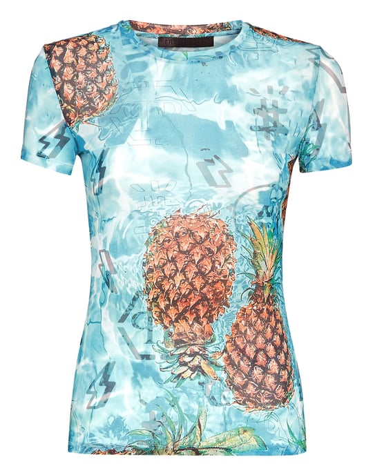T-Shirt Ronde Hals Pineapple Skies - Image 1