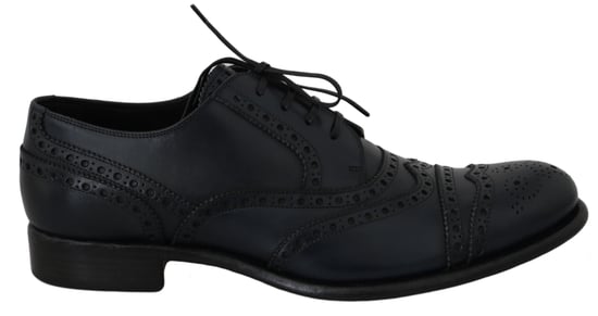 Dolce & Gabbana Donkerblauwe Leren Wingtip Oxford Dresschoenen - Image 1