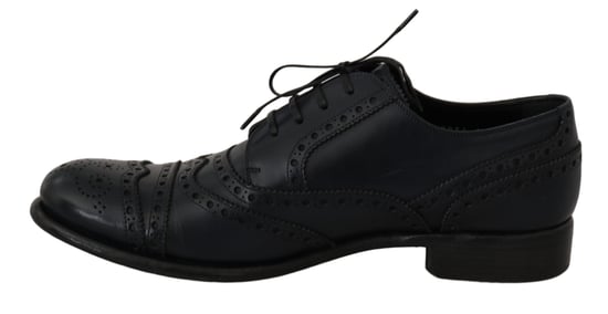 Dolce & Gabbana Donkerblauwe Leren Wingtip Oxford Dresschoenen - Image 4