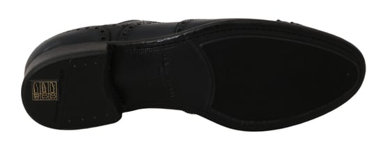 Dolce & Gabbana Donkerblauwe Leren Wingtip Oxford Dresschoenen - Image 5