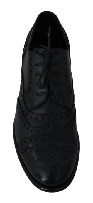 Dolce & Gabbana Donkerblauwe Leren Wingtip Oxford Dresschoenen - Image 6