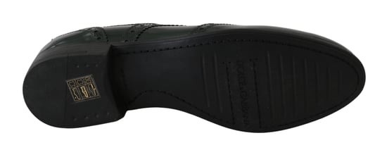 Dolce & Gabbana Groene Leren Brogue Oxford Damschoen - Image 3