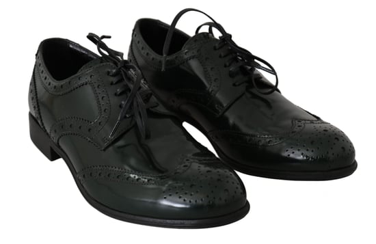 Dolce & Gabbana Groene Leren Brogue Oxford Damschoen - Image 5