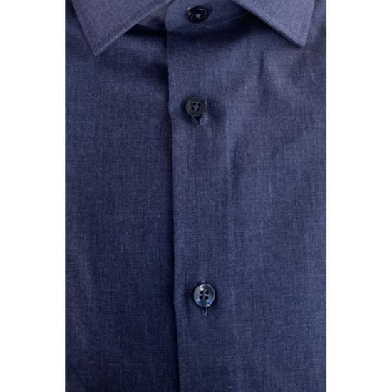 Baldinini Trend Blauwe Katoenen Herenoverhemd - Image 3