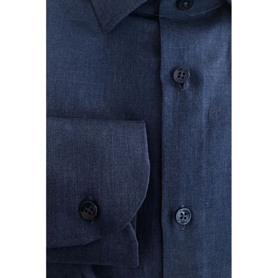 Baldinini Trend Blauwe Katoenen Herenoverhemd - Image 4