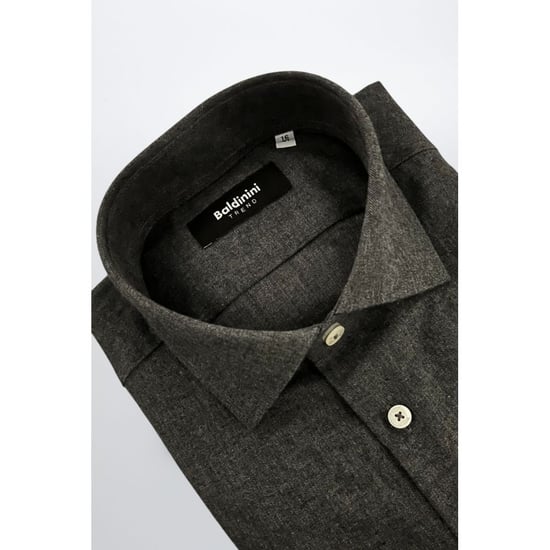 Baldinini Trend Grijze Katoenen Heren Shirt - Image 2