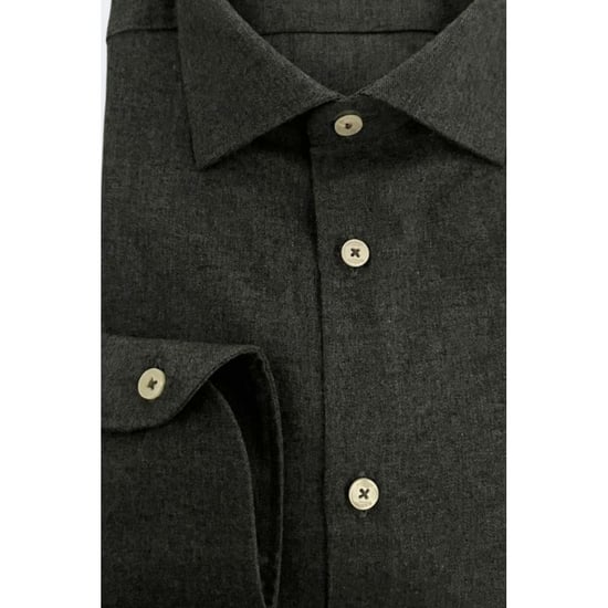 Baldinini Trend Grijze Katoenen Heren Shirt - Image 4
