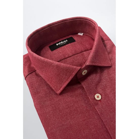 Baldinini Trend Rode Katoenen Heren Shirt - Image 2
