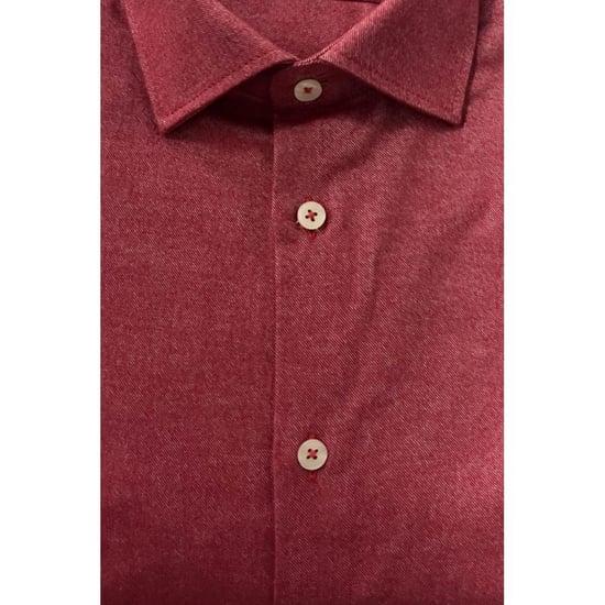 Baldinini Trend Rode Katoenen Heren Shirt - Image 3