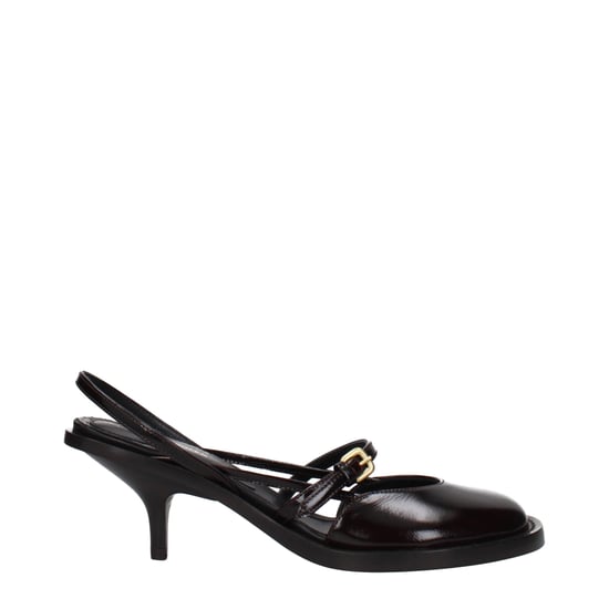 Dries Van Noten Bruine Leren Platform Sandalen - Image 1