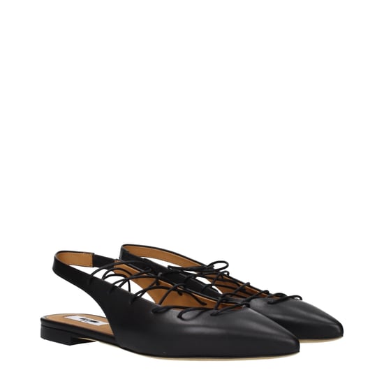 Moschino Zwarte Leren Ballerina's - Image 2