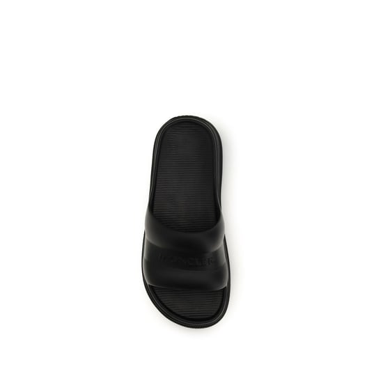 Moncler Zwarte Rubber Platte Sandalen - Image 4